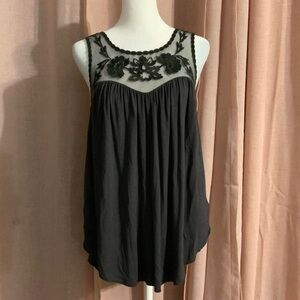 American Eagle Soft & Sexy embroidered floral lace babydoll top